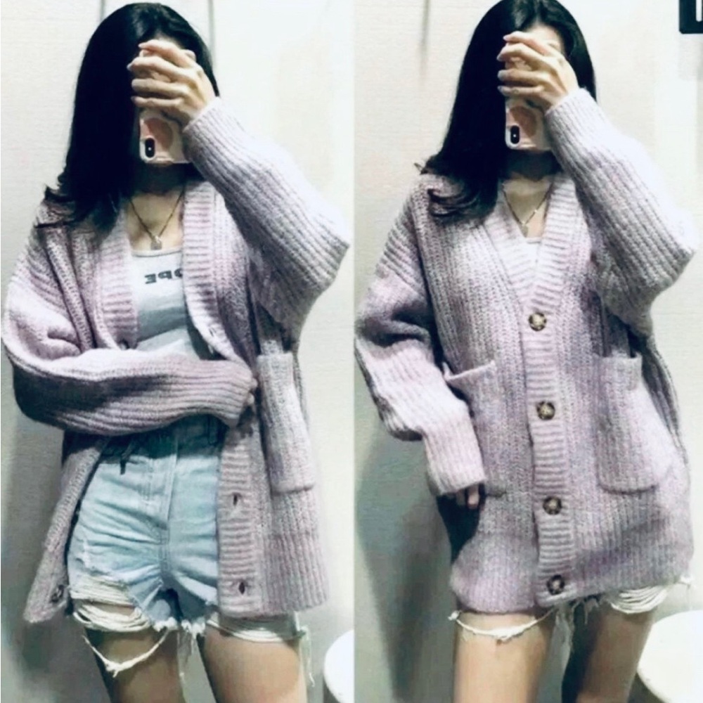 NWT ZARA Blogger Fav. Patch Pocket Knit Jacket - Picture 3 of 12